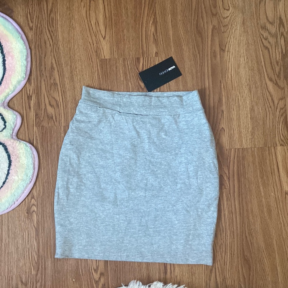 Heather gray bodycon skirt